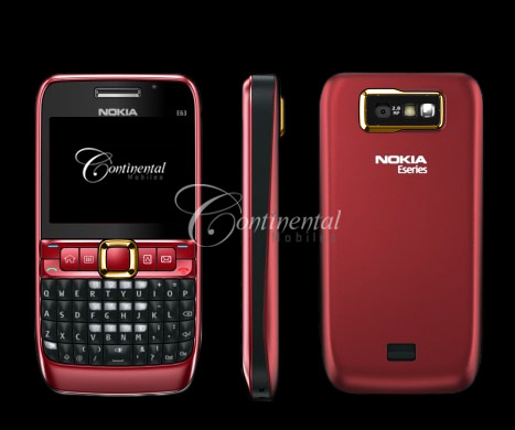 24k gold nokia e63 red luxury mobile phone 3VqRb 2