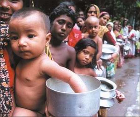 77 percent poor in india