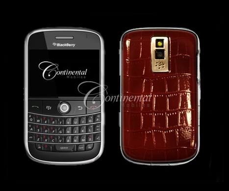 blackberry bold croco red leather 24k yellow gold