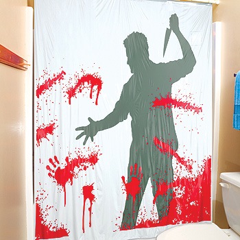 bloody serial killer shower curtain RU7Ed 3868