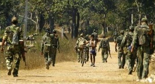 indian paramilitary troops patrol maoist infested