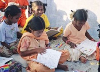 indian village children in school