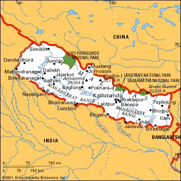 nepal map vRseA 3868