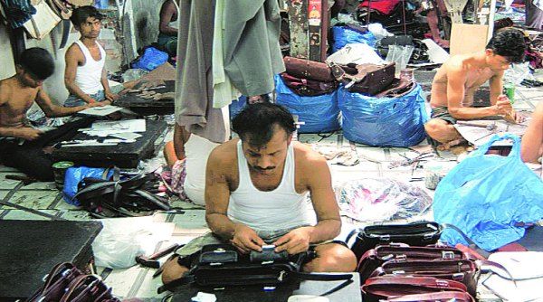 Dharavi leather market in Mumbai